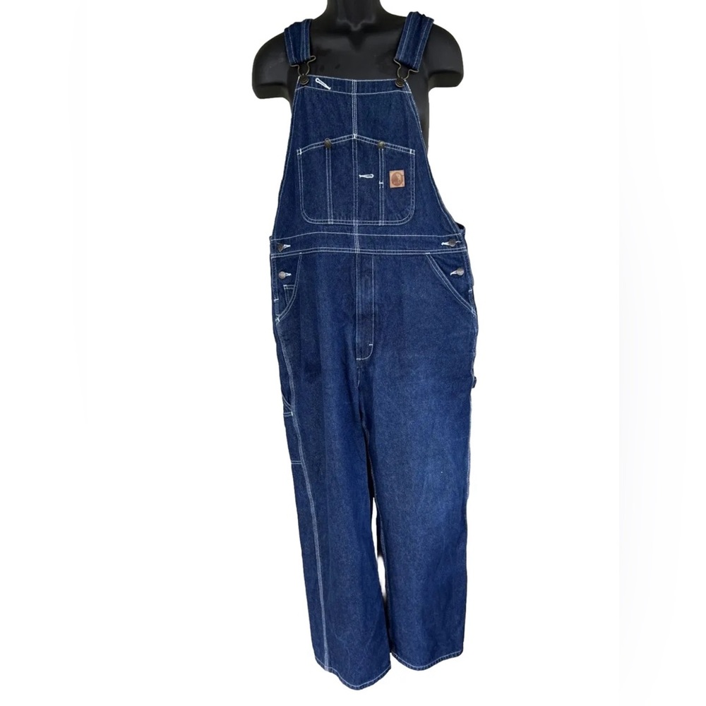 Berne Bib Overalls Mens Heritage Unlined Original Washed Denim Coveralls 40x28.5